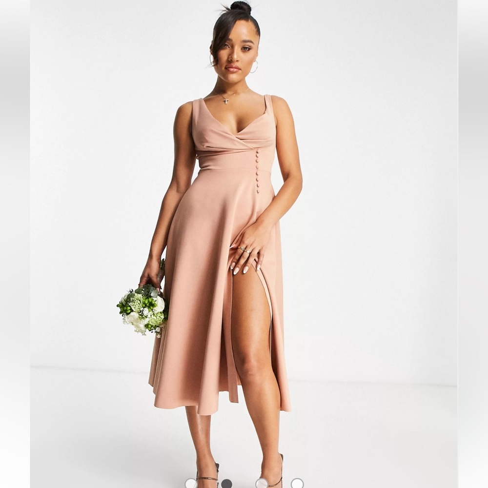 ASOS apricot event dress